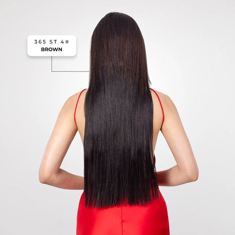 Clip-In Straight Hair Extension | Korean Fiber | Brown | Smooth Fullness