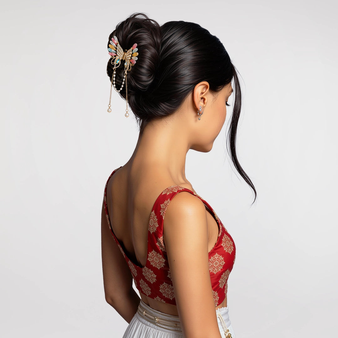 Butterfly Clutcher | Pearl Detail | Statement Styling
