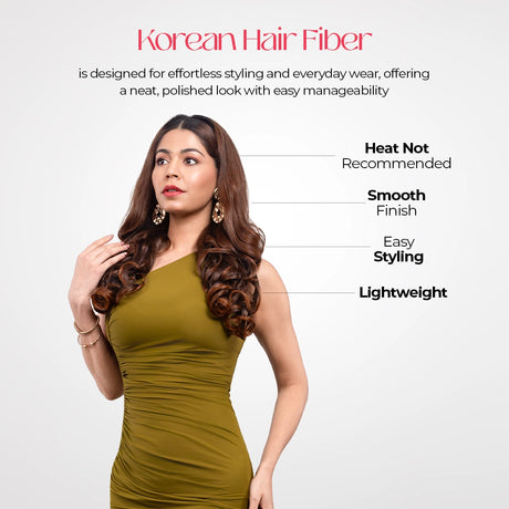 Clip-In Curls Hair Extensions | Korean Fiber | Copper Black | Smooth Volume