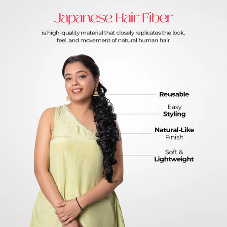 Frill Hair Extension | Japanese Fiber | Black | Subtle Volume & Style