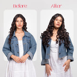 5 Clip Curls Hair Extension | Japanese Fiber | Brown | Natural Hair Finish