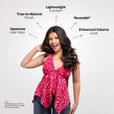5 Clip Curls Hair Extension | Japanese Fiber | Golden Brunette | Natural Finish