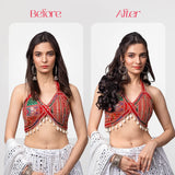 5 Clip Curls Hair Extension | Japanese Fiber | Burgundy Brown | Natural-Looking Finish