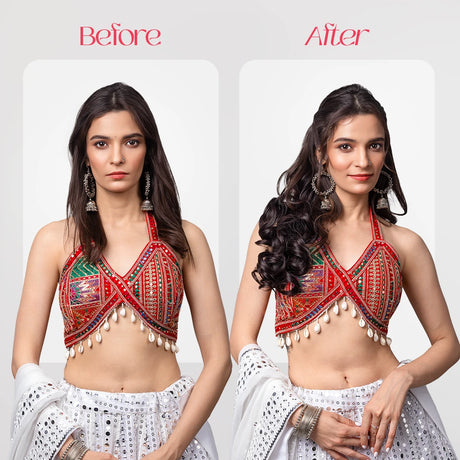 5 Clip Curls Hair Extension | Japanese Fiber | Burgundy Brown | Natural-Looking Finish