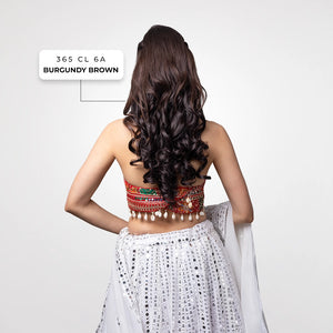 5 Clip Curls Hair Extension | Japanese Fiber | Burgundy Brown | Natural-Looking Finish