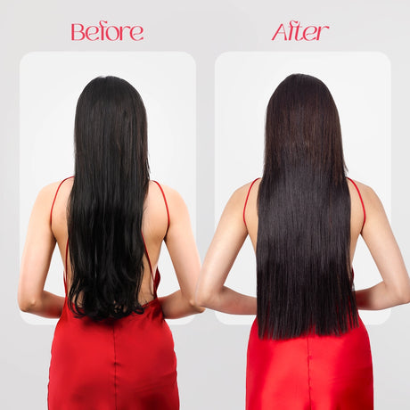 Clip-In Straight Hair Extension | Korean Fiber | Brown | Smooth Fullness