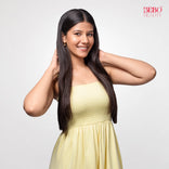 5 Clip Straight Hair Extension | Japanese Fiber | Brown | Natural Flow Finish