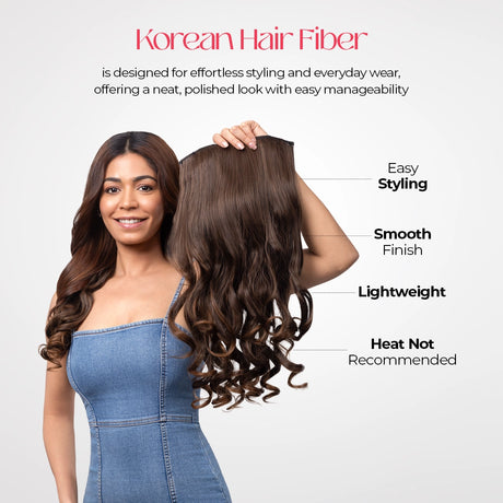 Clip-In Curls Hair Extension | Korean Fiber | Honey Gold | Instant Volume