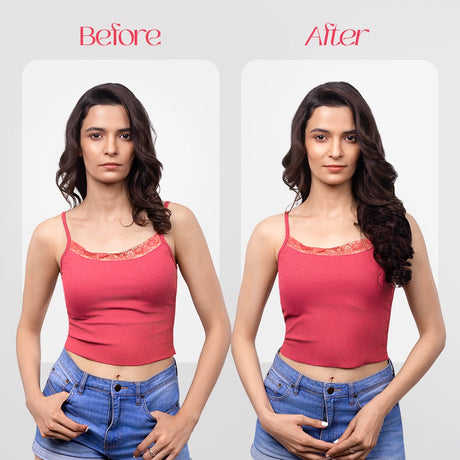 Clip-In Curls Hair Extension | Korean Fiber | Burgundy Brown | Volume Boost