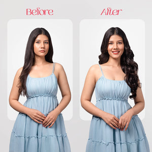 5 Clip Curls Hair Extension | Japanese Fiber | Natural Brown | Seamless Finish