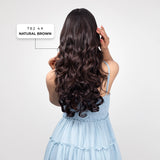 5 Clip Curls Hair Extension | Japanese Fiber | Natural Brown | Seamless Finish