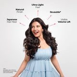 5 Clip Curls Hair Extension | Japanese Fiber | Natural Brown | Seamless Finish