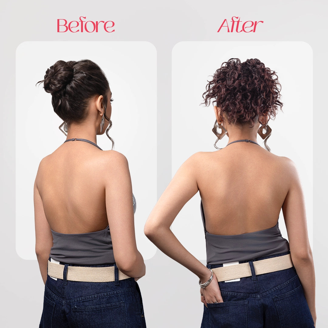 Crimped Bun | Japanese Fiber | Natural Brown | Flawless Volume