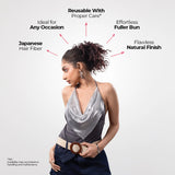 Crimped Bun | Japanese Fiber | Natural Brown | Flawless Volume