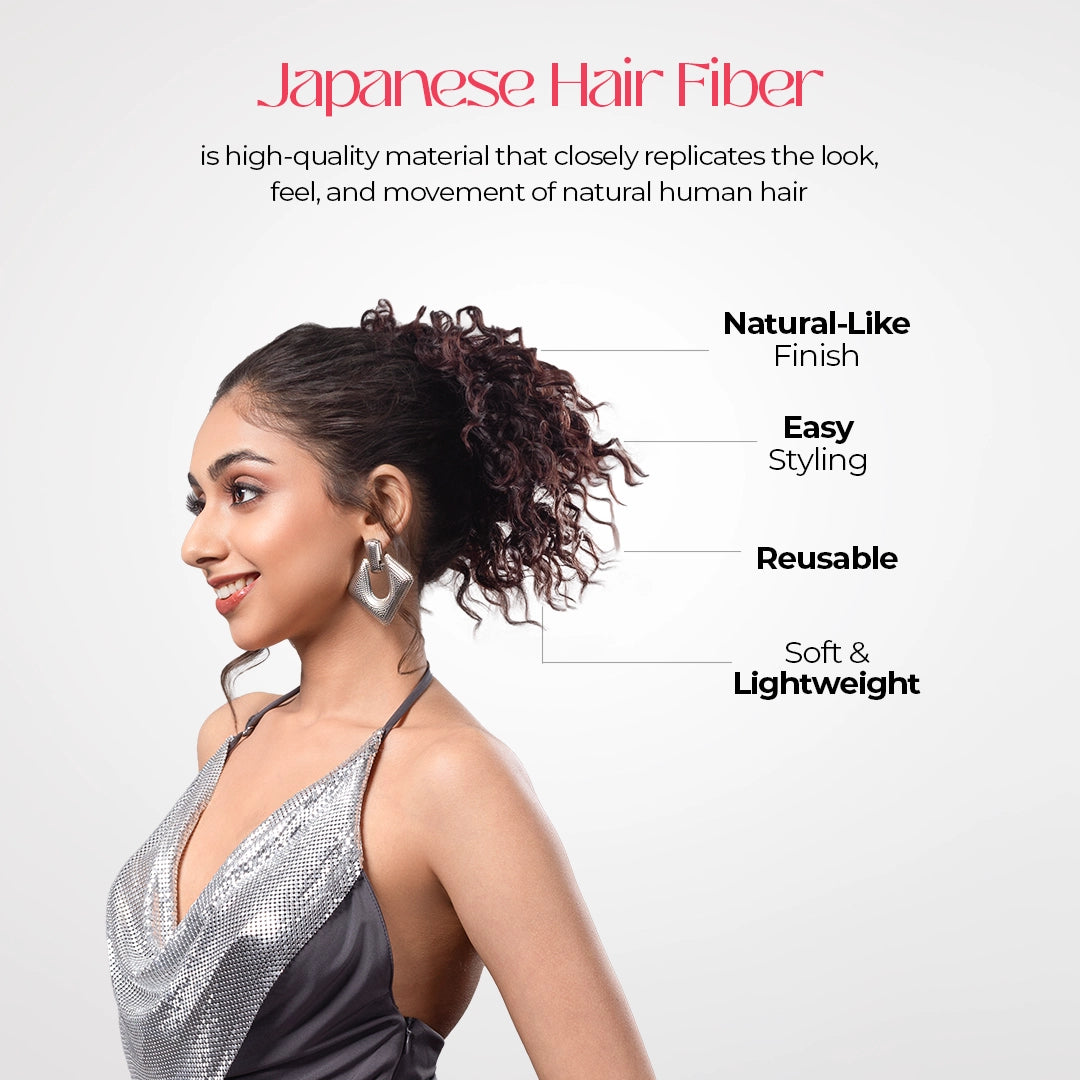 Crimped Bun | Japanese Fiber | Natural Brown | Flawless Volume