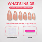 Press-On Nail Extensions | Blushing Bare | Cat Eye Finish