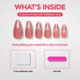 Press-On Nail Extensions | Champagne Shower | Ombre Finish