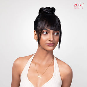 Bangs With Temple | Wispy Bangs | Japanese Fiber | Brown