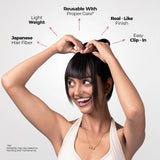 Bangs With Temple | Wispy Bangs | Japanese Fiber | Brown