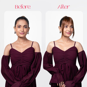 Clip-in Wispy Bangs | Japanese Fiber | Dark Honey Blonde | Real-like Finish
