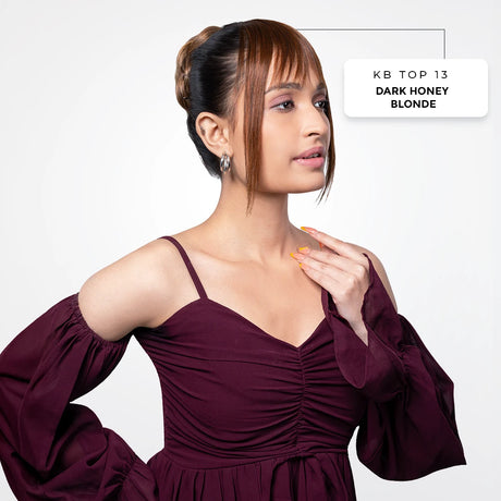 Clip-in Wispy Bangs | Japanese Fiber | Dark Honey Blonde | Real-like Finish