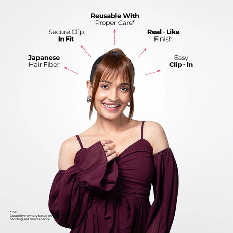Clip-in Wispy Bangs | Japanese Fiber | Dark Honey Blonde | Real-like Finish