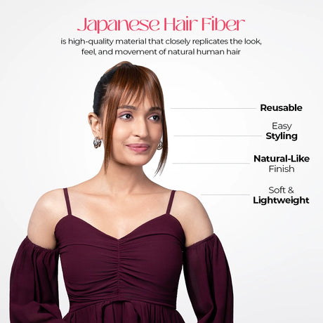 Clip-in Wispy Bangs | Japanese Fiber | Dark Honey Blonde | Real-like Finish