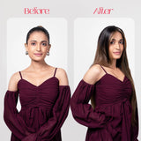 Front Line Clip-in Bangs | Japanese Fiber | Brown with Blonde Highlights | Natural Highlight Effect
