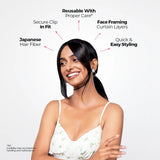 Curtain Bangs | Japanese Fiber | Natural Shade | Face-Framing Finish