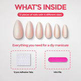 Press-On Nail Extensions | Ivory Dust | Matte Cat Eye Finish