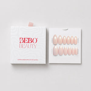 Premium Press-On Nails | Pixie Nude | Rose Gold Shimmer Finish