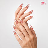 Press-On Nail Extensions | Stardust Rose | Cat Eye Finish