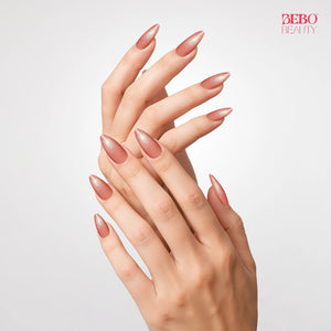 Press-On Nail Extensions | Stardust Rose | Cat Eye Finish