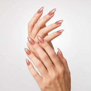 Press-On Nail Extensions | Stardust Rose | Cat Eye Finish