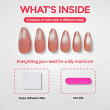Press-On Nail Extensions | Stardust Rose | Cat Eye Finish