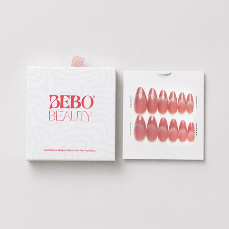 Press-On Nail Extensions | Twilight Blush | Cat Eye Finish