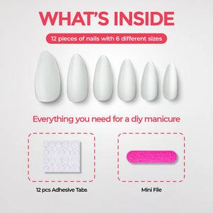 Press-On Nail Extensions | Vanilla Ice | Matte Cat Eye Finish