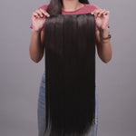 5 Clip Straight Hair Extension | Japanese Fiber | Brown | Natural Flow Finish