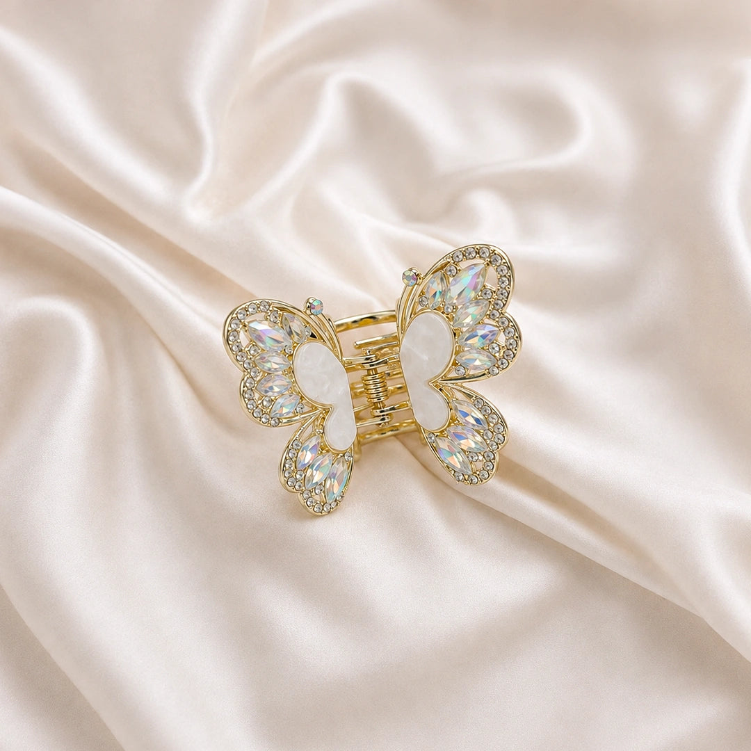 Imperial Butterfly Clutcher | Crystal Embellished | Gold Finish